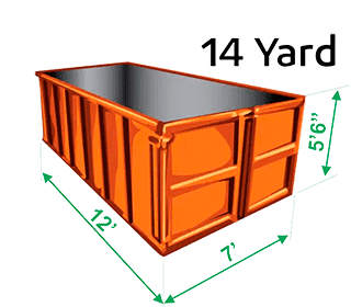 14 Yard Dumpster Bin.